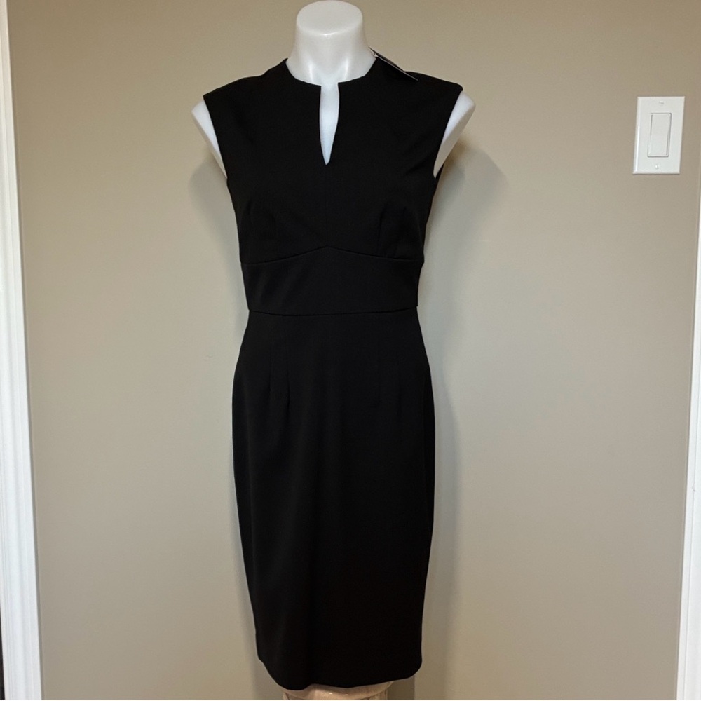 NWT Cleo Mini Dress / Cocktail Dress; Black, Structured w Stretch, Size 2 Petite